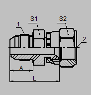 Hydraulic Quick Connect JIC Flare Fittings 37 Degree Adapters With White Zinc Plated