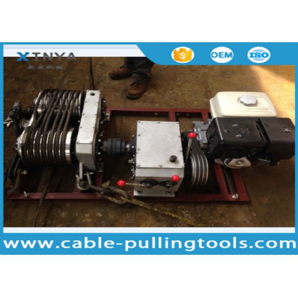 Double Drum Honda Gasoline Cable Winch Puller Winch With 5T Load Capacity , 7