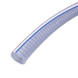 Quality 16mm 1/2&quot; Flexible PVC Spiral Steel Wire Reinforced Transparent Water Suction Hose for sale