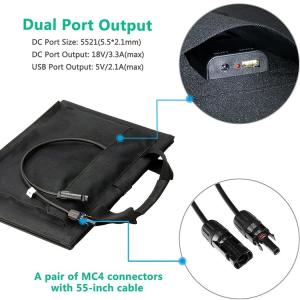 Intenergy Folding Solar Panel Kit / 100w Monocrystalline Solar Panel