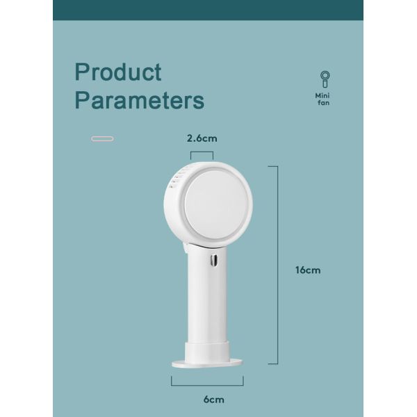 Bladeless Portable USB Handheld Fan 10hrs Outdoor Cooling 180 Degree Rotation