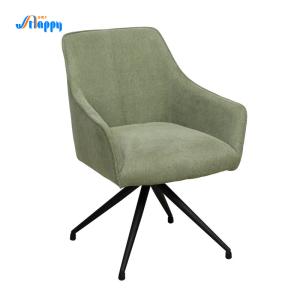 Modern Upholstered Leather Dining Room Chairs Armless With Metal Legs Dc-7522