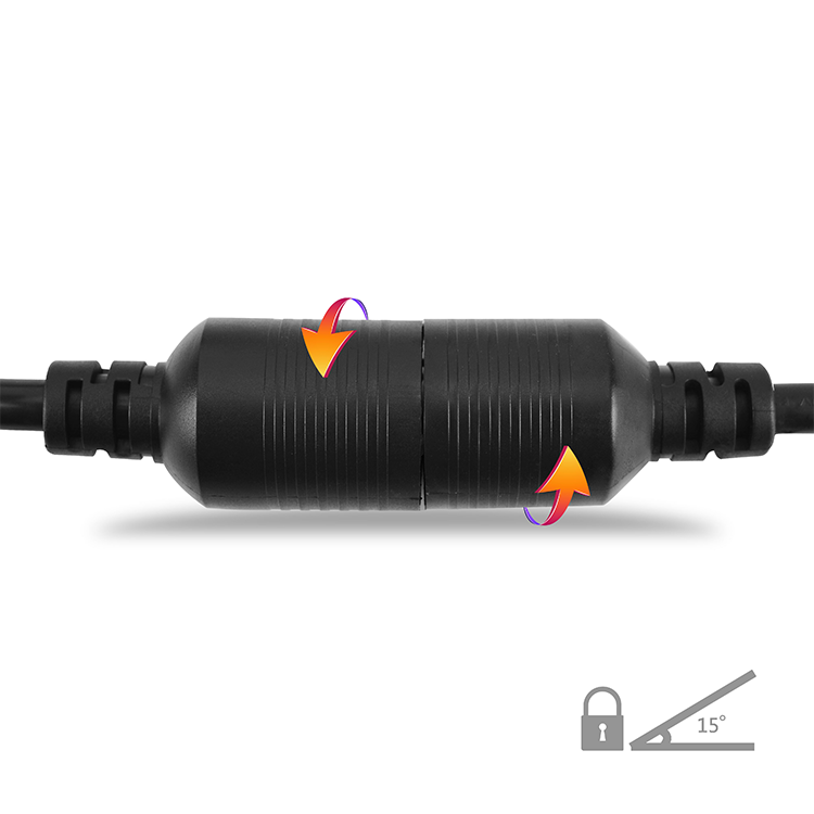 Generator Cord 20A 125V 10FT ETL L5-20P to L5-20R Locking Power Cord SJTW 10AWG 3 Prong USB Type-C ports 0