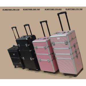 Aluminum Rolling Travel Makeup Cosmetic Case With Trolley