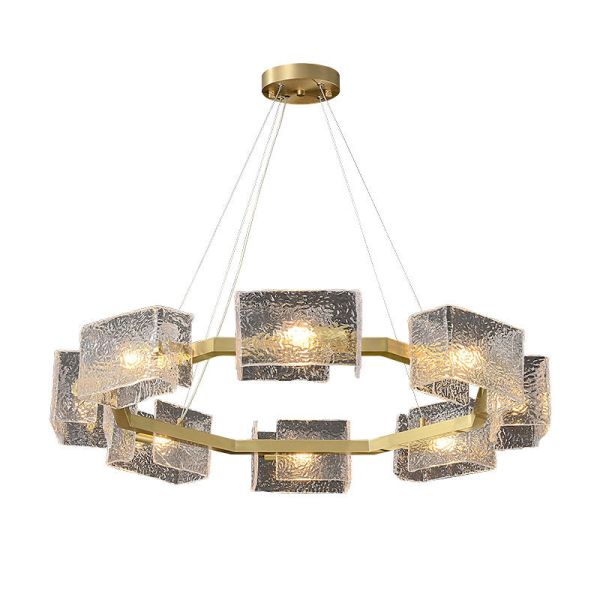 Buy H65 Brass Contemporary Modern Decorative Lamps Water Ripple Glass Light Tricolor at wholesale prices