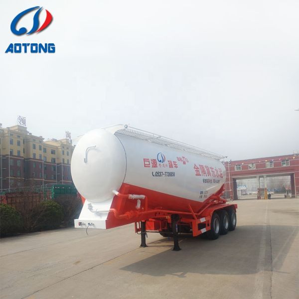 Air Suspension 60T Low Density Bulk Cement/Powder Material Transport Tanker Semi Trailer