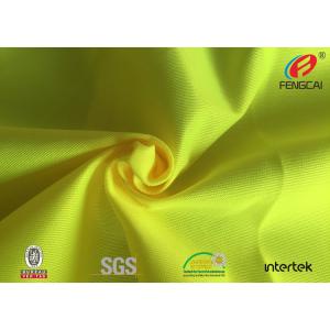 85CM Width High Visibility Polyester Fabric , Yellow Reflective Fabric EN20471