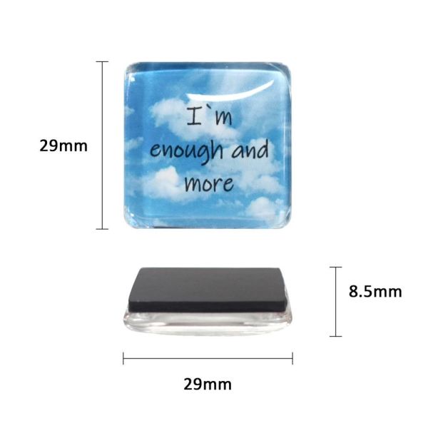 Personalized Diy Glass Magnetic Souvenir Set Multipurpose Durable 29*8.5mm