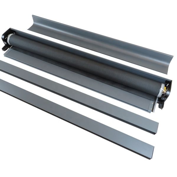 Motorized Outdoor Zip Screen Canvas Blind Waterproof Automatic Zip Track Roller