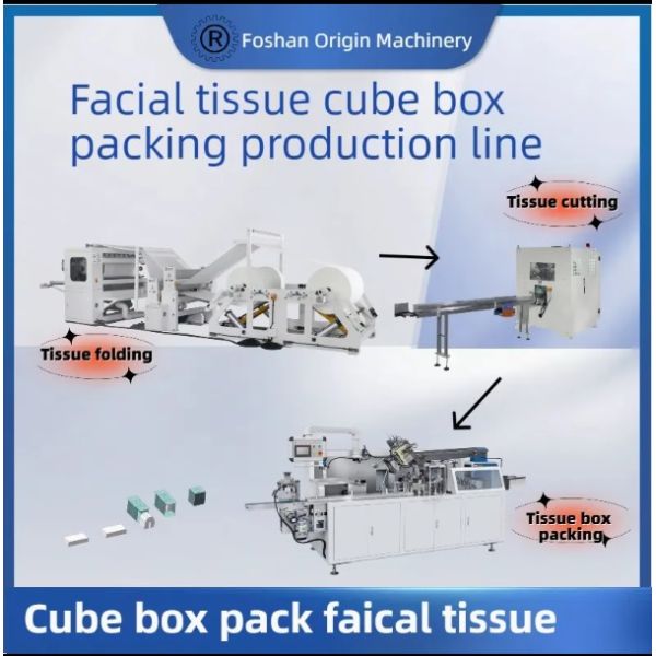 V Fold Facial Tissue Production Line Automatic Machine Interfold Making