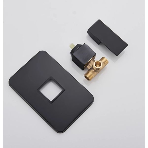 Luxury Rain Bathroom Shower Faucet Matte Black Shower Mixer Set