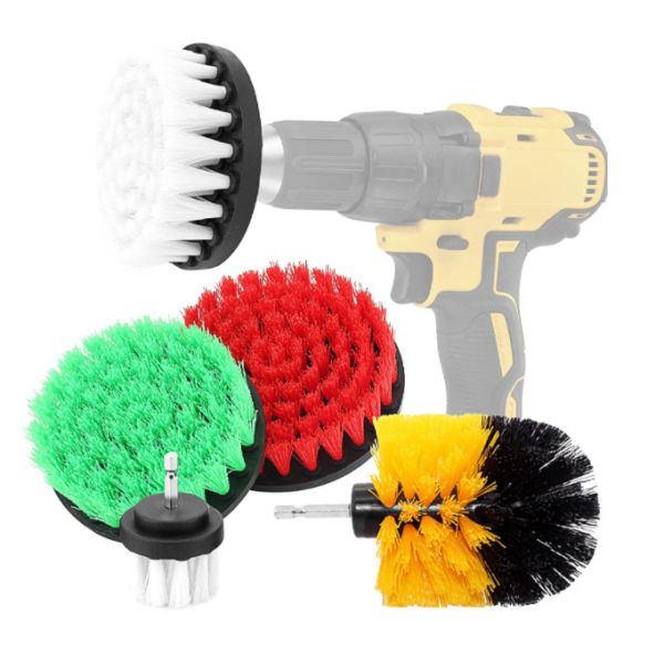 Buy 5 Pack Drill Brush Attachment Set 25mm Bristle Household at wholesale prices