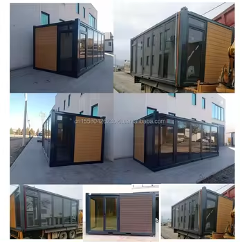 EU 20ft Modern Luxury Prefab House Outdoor Garden Wooden Houses with Steel Structure Sandwich Panel Material
