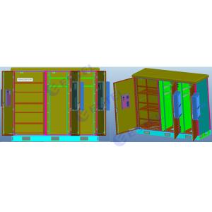 3 Front Door IP55 Three Compartment Telecommunication Enclosure