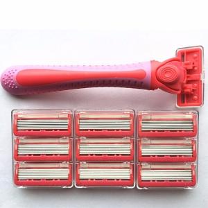 6 Blades Disposable Facial Razor Women with Razor Head Refills