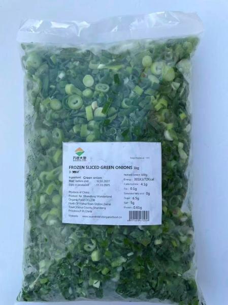 Buy Vibrant Green 3-5mm IQF Frozen Sliced Green Onion Ready To Use Scallions For Garnish at wholesale prices
