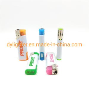 Refillable Advertising Dongyi LED Lighter F002 Windproof Lighter with Customized