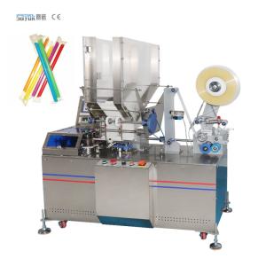 Single Bulk Disposable Plastic Straw Packaging Machine Automatic 50HZ 220V