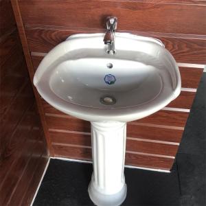 24m2 6 Rooms Prefabricated Modular Toilets With Wash Basin / Mop Pool