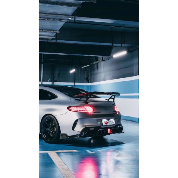 Auto Parts for Mercedes C63 Coupe Carbon Fiber Spoiler W205 C63 C63S Upgraded IMP-style GT Tail Spoiler