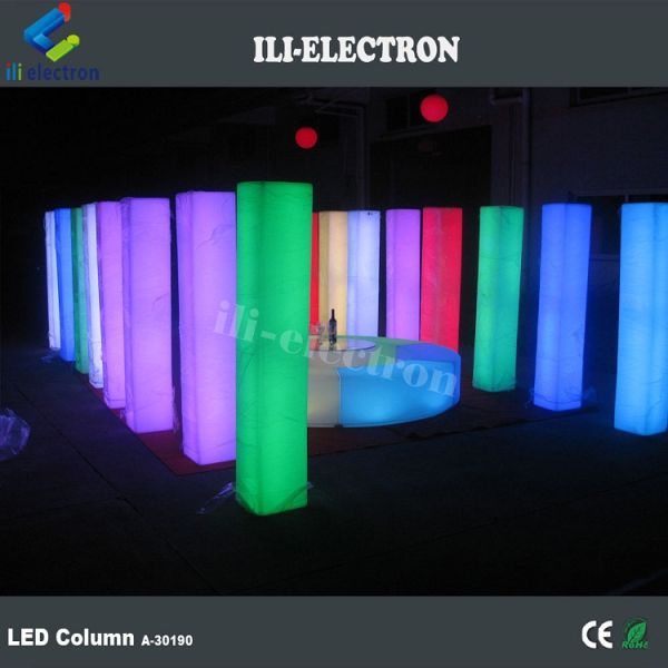 PE Plastic illuminated decorative wedding columns lighted wedding columns