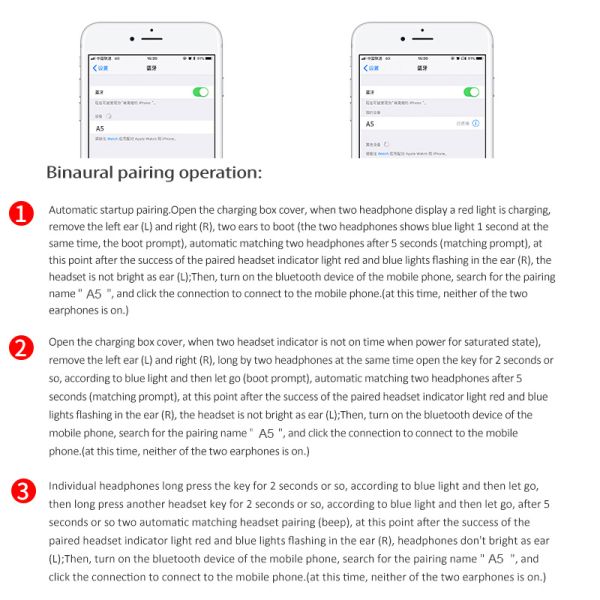 Hestia Bluetooth 5.0 Wireless Earphone Tws Sport Headphones Handsfree Ear Phones Earbuds Headset Earbud Earphones Case for Phone