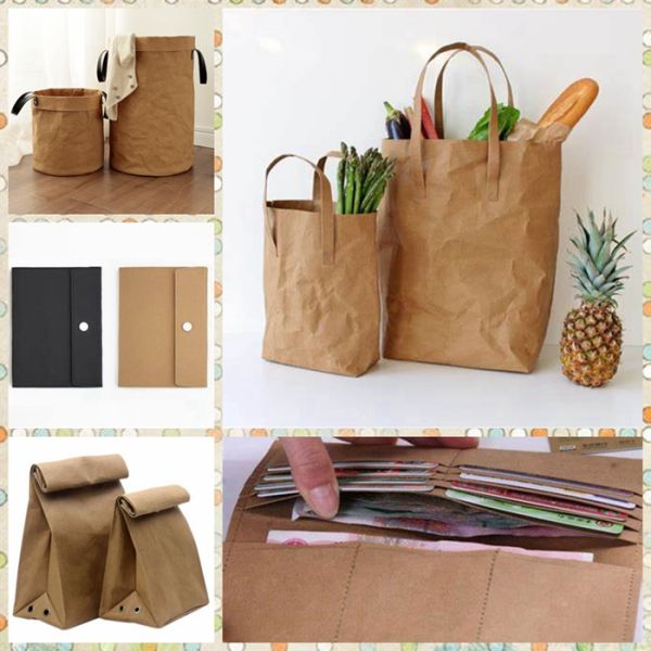 0.55mm Thickness Brown Washable Kraft Paper Roll For Making Handbags