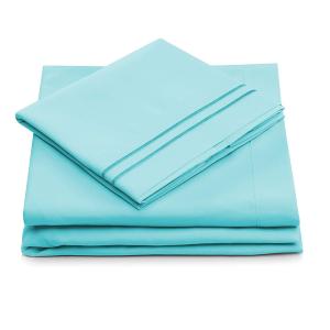 Solid Pattern Microfiber Bed Sheet Set 133 * 60 Fabric Density