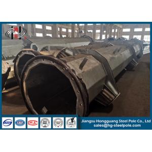 China Hot Rolled Steel Galvanized Pole With Bitumen Painted 10kv Q345 on sale