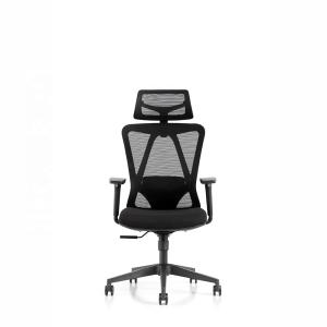High Back Office Swivel Chair with Locking-Tilt Mechanism and Adjustable