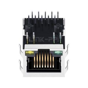 LPJG4934GENL 2.5G Base-T Tab Down Green&Yellow Led Single Port RJ45 Female