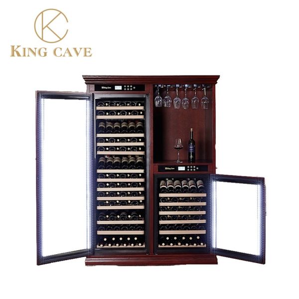 Buy Constant Temperature Wooden Wine Fridge Cabinet Low Noise Electric at wholesale prices