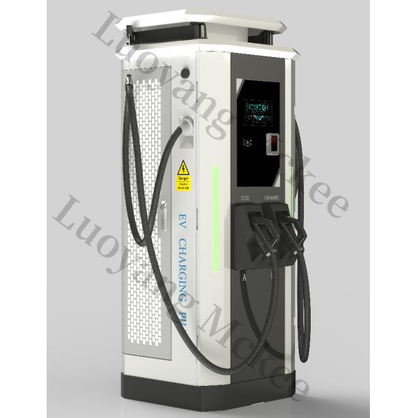 Buy DC 120kW CCS2 Two-Gun EV Charger Station Floor-Mounted RFID Function 400V Input Voltage IP54 Class Chademo  Available at wholesale prices
