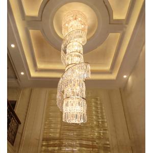 Luxury crystal chandelier duplex building hollow living room lamp large