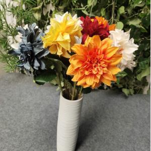 European Style 3 Heads Dahlia Artificial Flower For Home Party Wedding Silk