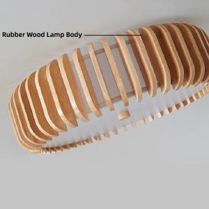 Modern Natural Wooden Ceiling Lamp for Bedroom Rubber Round Wooden ceiling lamp