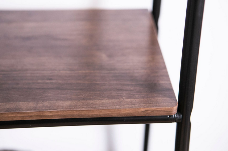 Black Floor 4 Tier 150cm Height Steel Clothes Rack