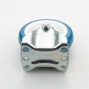 Suspension 4 Polyurethane Casters Blue PU Wheels For Trolley