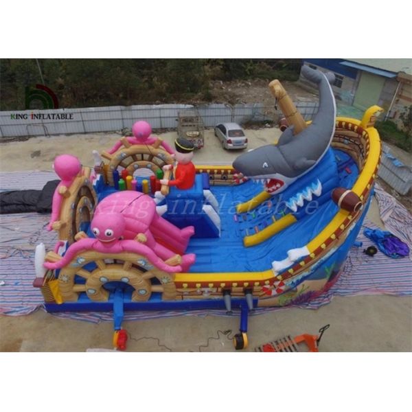 Multicolored PVC Blow Up Combo Play Playground Ocean World Park For Amusement