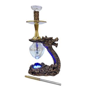 Party Bar Smoking Hookah Shisha Set with Resin Dragon Design and Full Accessorie
