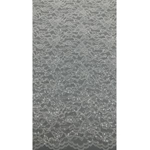 100% Polyester Embroidery Lusiate Sequin Lace Fabric Leafy Luxury Occasion