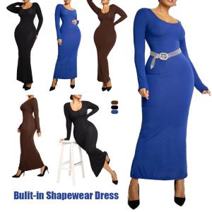 Maxi Standard Sustainable Dress Bodycon Shapewear with Tightening and Light