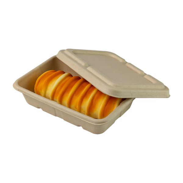 Buy Unbleached Recyclable Compostable Meal Prep Containers Takeout Sugarcane Paper at wholesale prices