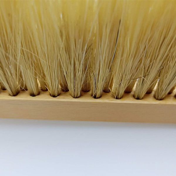 Double Rows Wooden Handle Plastic Hair Bee Brushes For Beekeeping