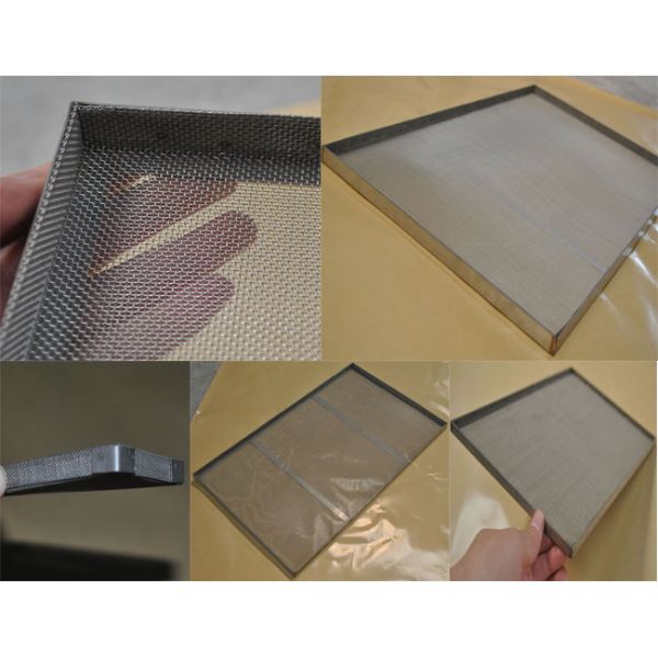 Perforated Stainless Steel Wire Mesh Tray Dehydrated 5-10mm Frame Diameter