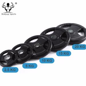 High Quality Black Rubber Coated Grip Weight Plates