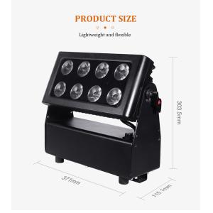 8X15W Waterproof IP65 Battery Powered DMX LED Wall Washers Lights