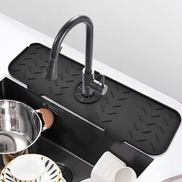 Buy Practical Leakproof Kitchen Guard Silicone Faucet Splash Mat Harmless at wholesale prices