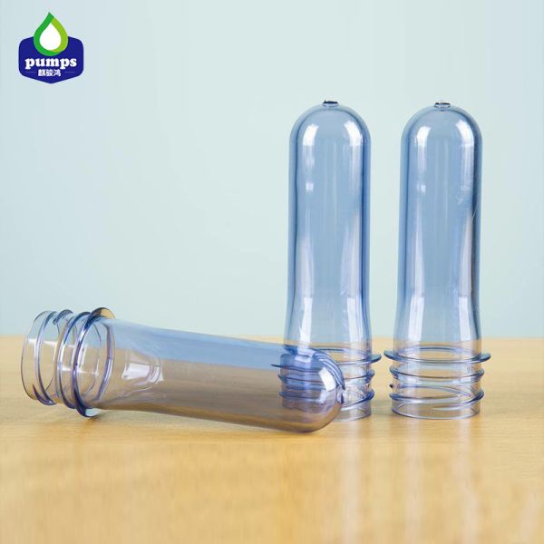 Buy Transparent Blue Cosmetic PET Bottle Preform Plastic Embryo at wholesale prices
