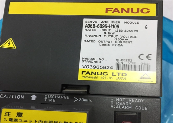 283-325V,9.1KW A06B-6096-H106 AC Servo Amplifier Fanuc ALPHA SERVO MODULE
